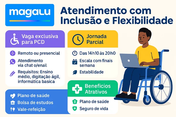 Características da vaga para trabalho na magalu