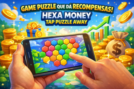 Renda Extra com Game Puzzle: Hexa Money : Tap Puzzle Away